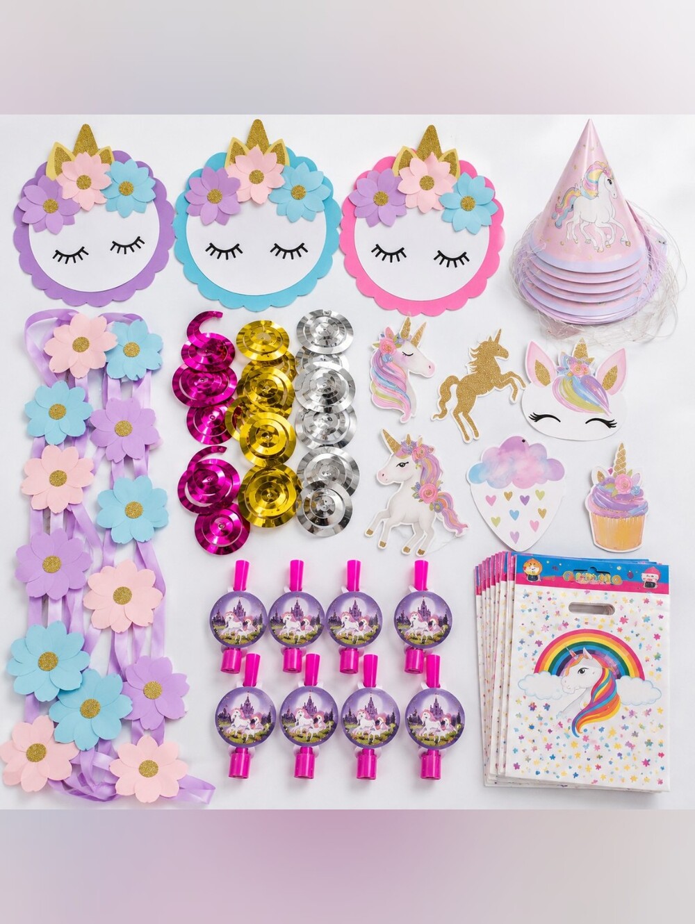 🦄 Unicorn Party Decoration Bundle – Pastel Theme 🦄